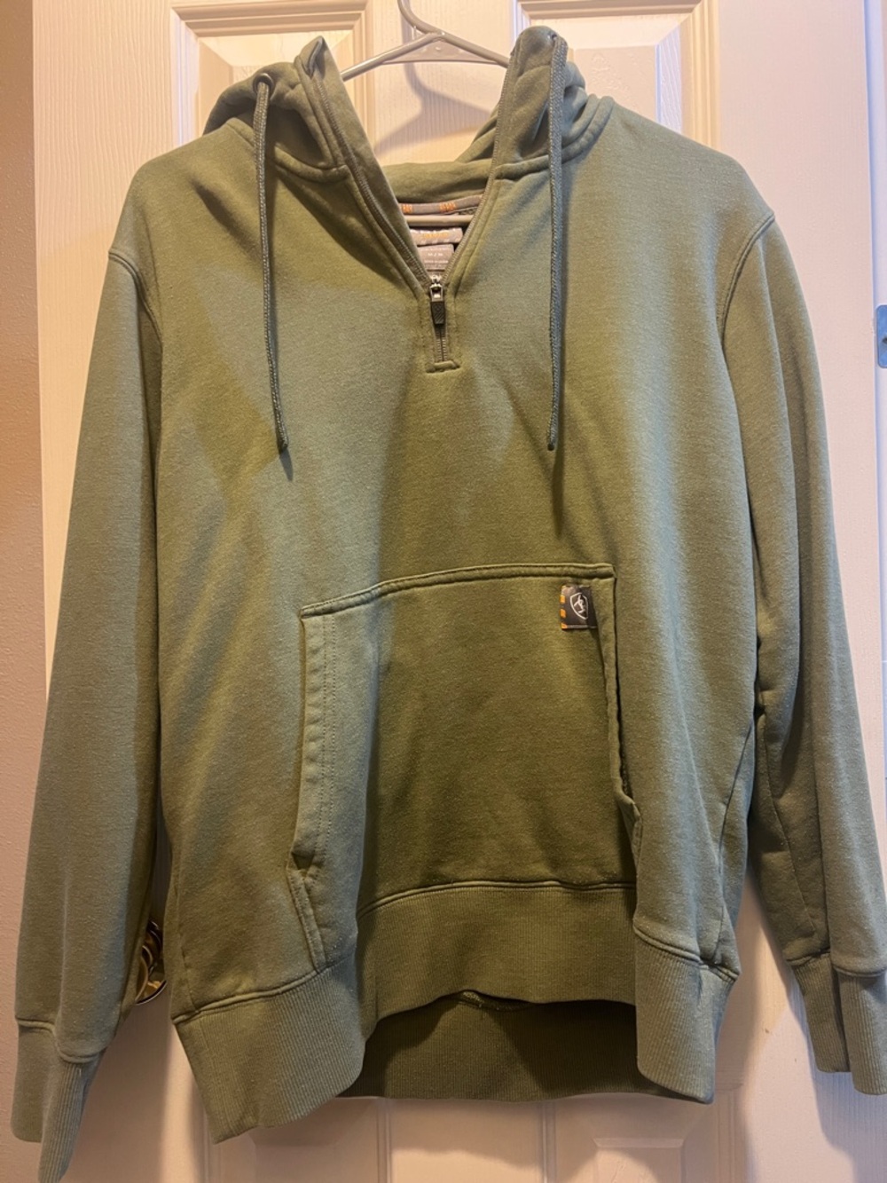 Ariat Rebar Olive Green Half-Zip Hoodie